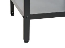Wyspa kuchenna ogrodowa 2 półki czarna 80x50x92