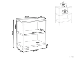 Wyspa kuchenna ogrodowa 2 półki niebieska 80x50x92
