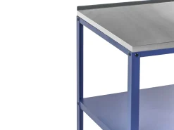 Wyspa kuchenna ogrodowa 2 półki niebieska 80x50x92
