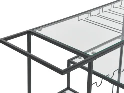 Wózek kuchenny stojak na butelki 86 x 40 czarny