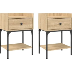 2x Szafka Nocna Komoda Stolik Półka Nocna Do Sypialni 40.5x31x60 cm