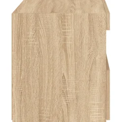 2x Szafka Nocna Stolik Komoda Brązowa z LED Do Sypialni 50x40x45 cm