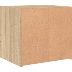 2x Szafka Nocna Stolik Komoda Brązowa z LED Do Sypialni 50x40x45 cm