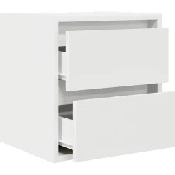 2x Szafka Nocna Wisząca Biała Komoda Stolik Nocny Do Sypialni 38x34x40 cm