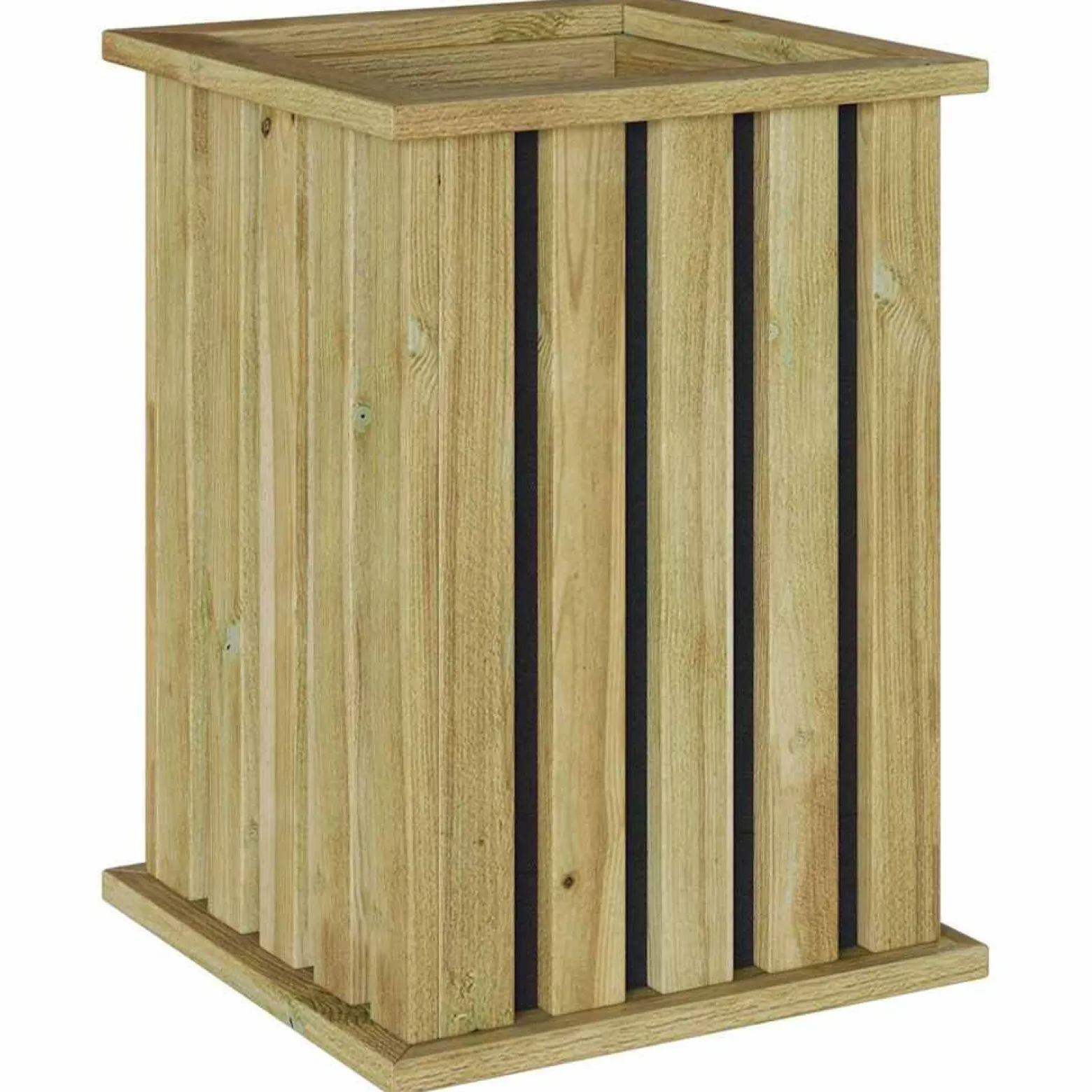 2x Donica Ogrodowa Doniczka Brązowa 33 x 33 x 45 cm