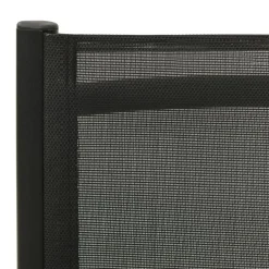 2x Krzesło Ogrodowe Aluminiowe Czarne Składane Komplet Krzeseł Na Ogród