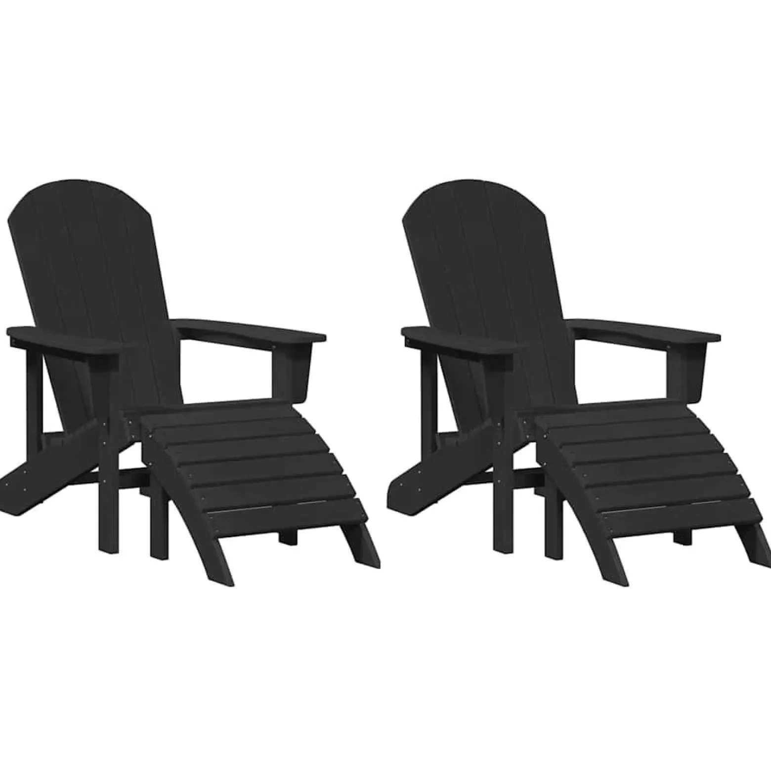 2x Krzesło Ogrodowe Czarne Plastikowe Na Taras Balkon Ogród