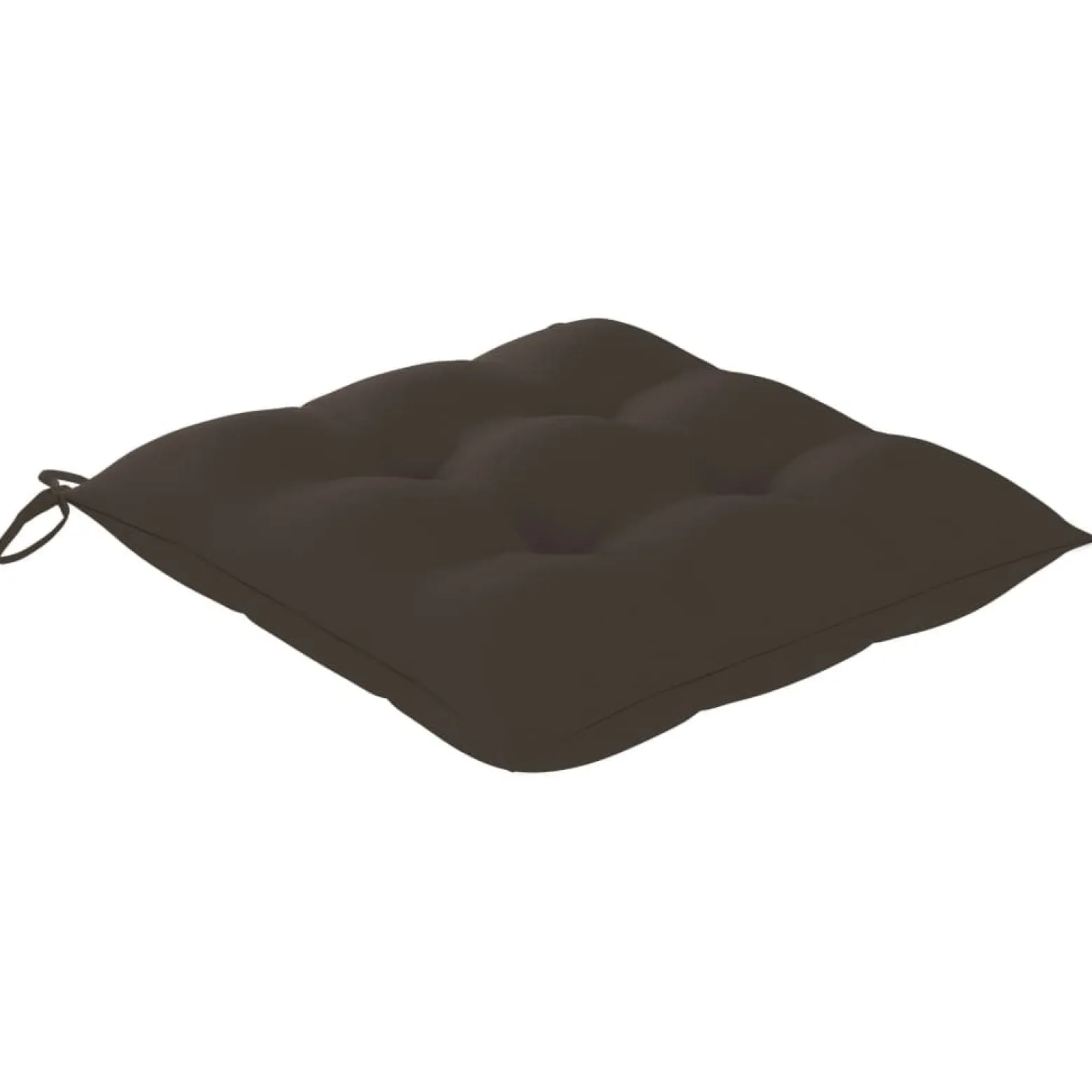 4x Krzesło Ogrodowe z Poduszką Szare Drewniane Na Taras Balkon Ogród