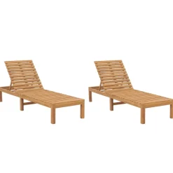2x Leżak Ogrodowy Drewniany Leżanka Na Taras Balkon Ogród