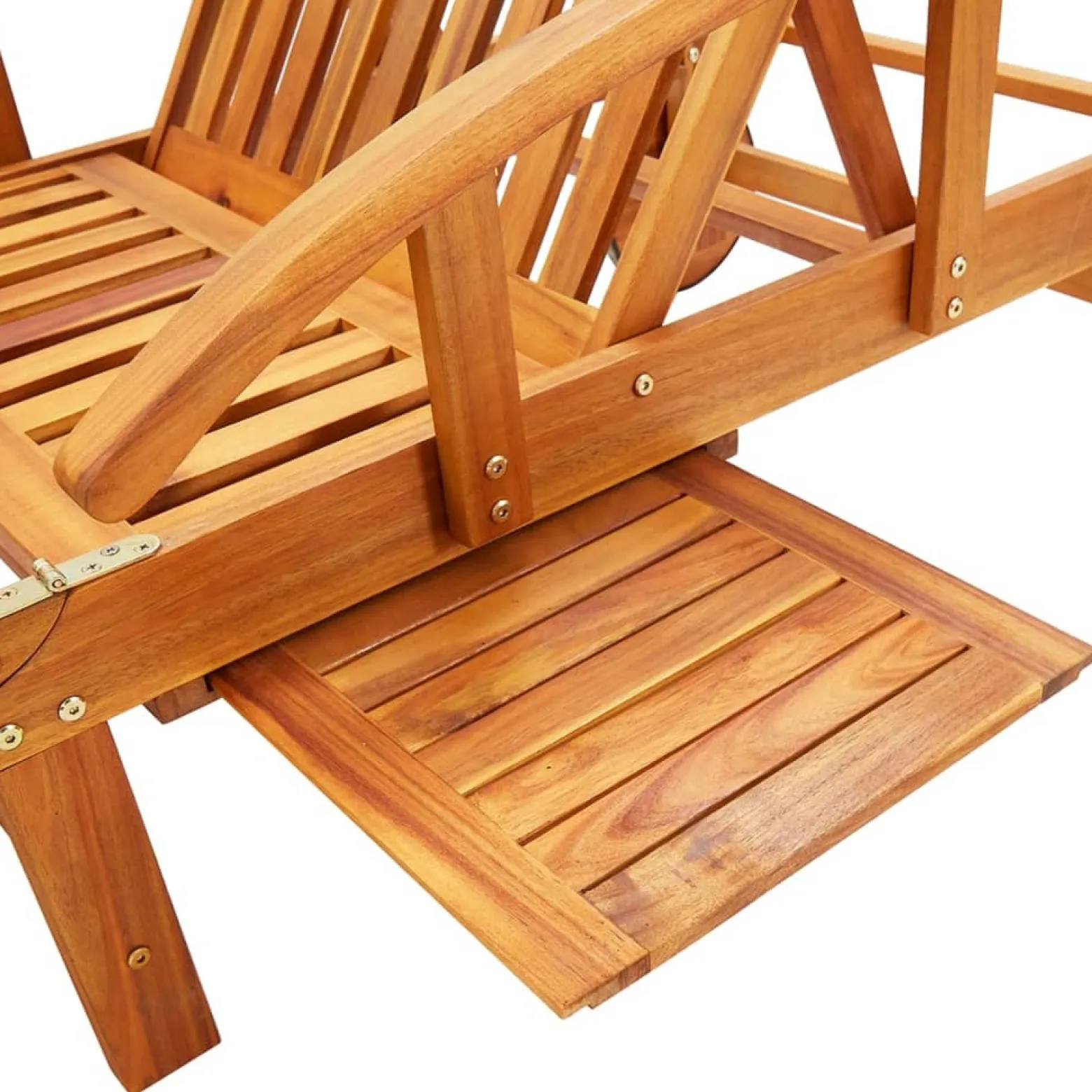 2x Leżak Ogrodowy Drewniany z Poduszkami Leżanka Na Taras Balkon Ogród