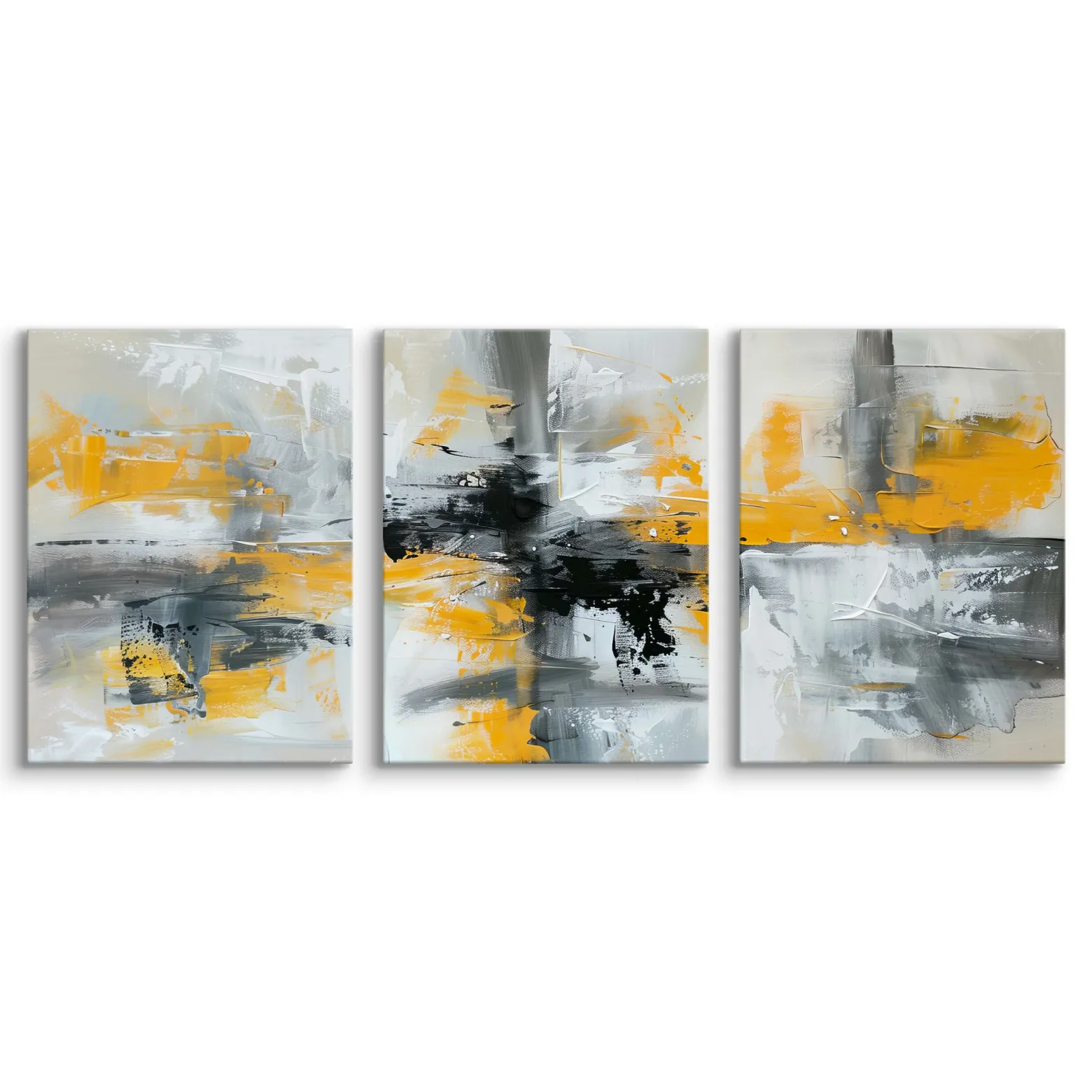 3x Obraz Set Imitacja Farby W Stylu Nowoczesnym 30x40cm