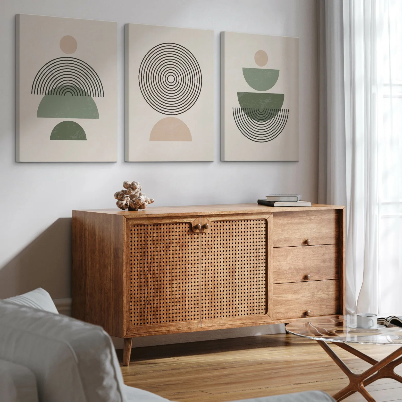 3x Obraz Set Minimalizm W Stylu Boho 30x40cm