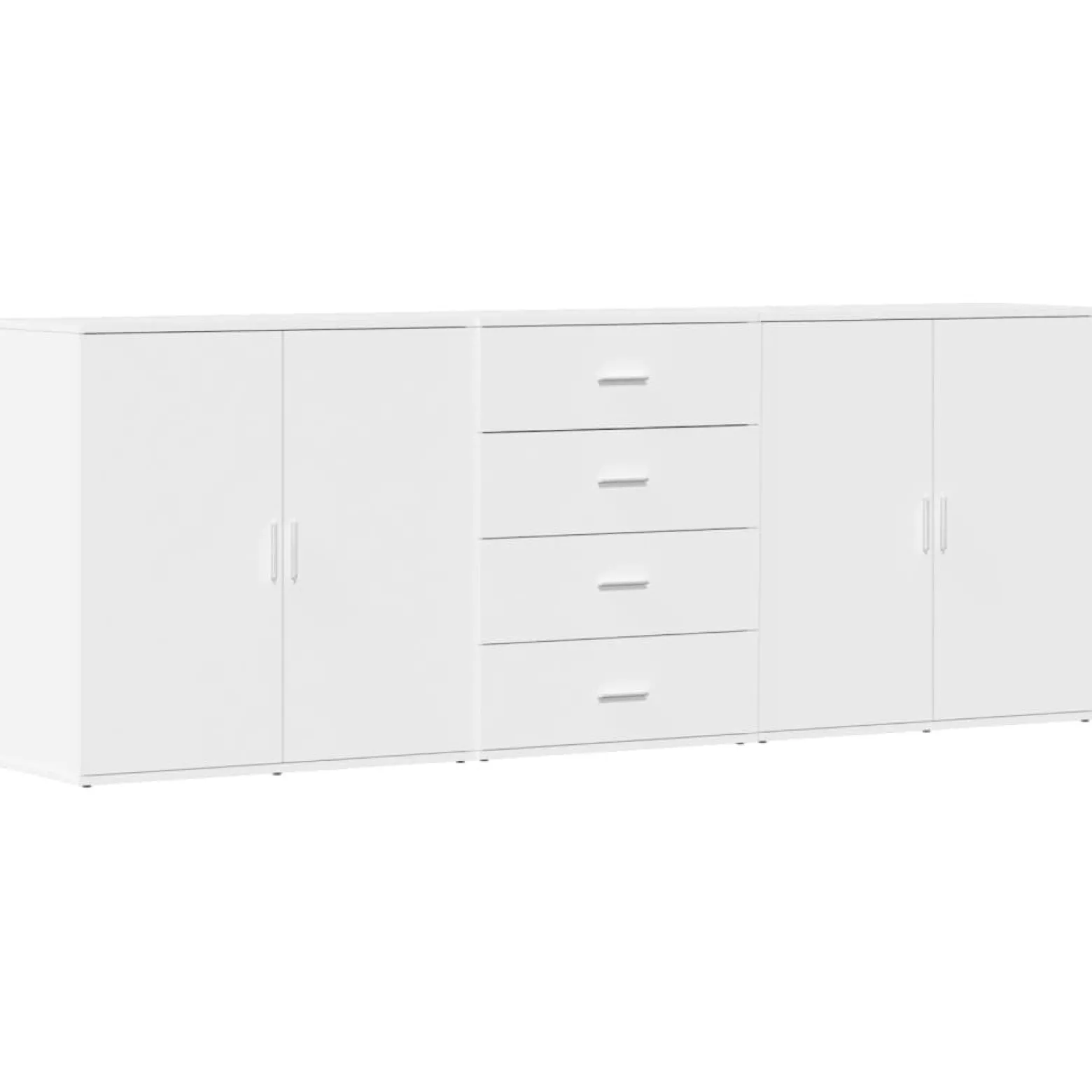 3x Szafka Biała 79x38x80 cm do Salonu Pokoju Sypialni