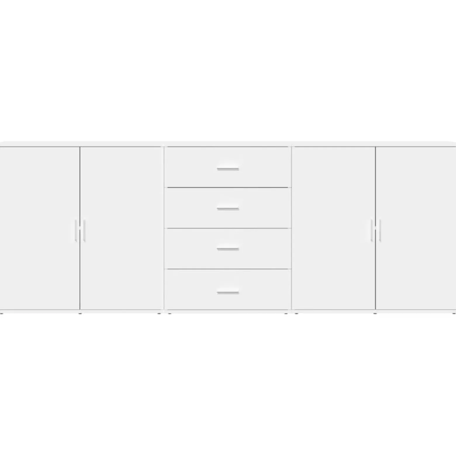 3x Szafka Biała 79x38x80 cm do Salonu Pokoju Sypialni