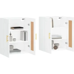 2x Szafka Biała 69.5x34x90 cm do Salonu Pokoju Sypialni