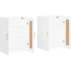 2x Szafka Biała 69.5x34x90 cm do Salonu Pokoju Sypialni