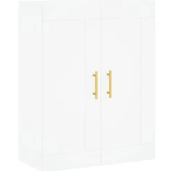 2x Szafka Biała 69.5x34x90 cm do Salonu Pokoju Sypialni