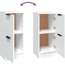 2x Szafka Biała z Drzwiami 30x30x70 cm do Salonu Pokoju Sypialni