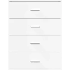 2x Szafka Biała z Drzwiami 60x39x80 cm do Salonu Pokoju Sypialni