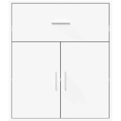 2x Szafka Biała z Drzwiami 60x31x70 cm do Salonu Pokoju Sypialni