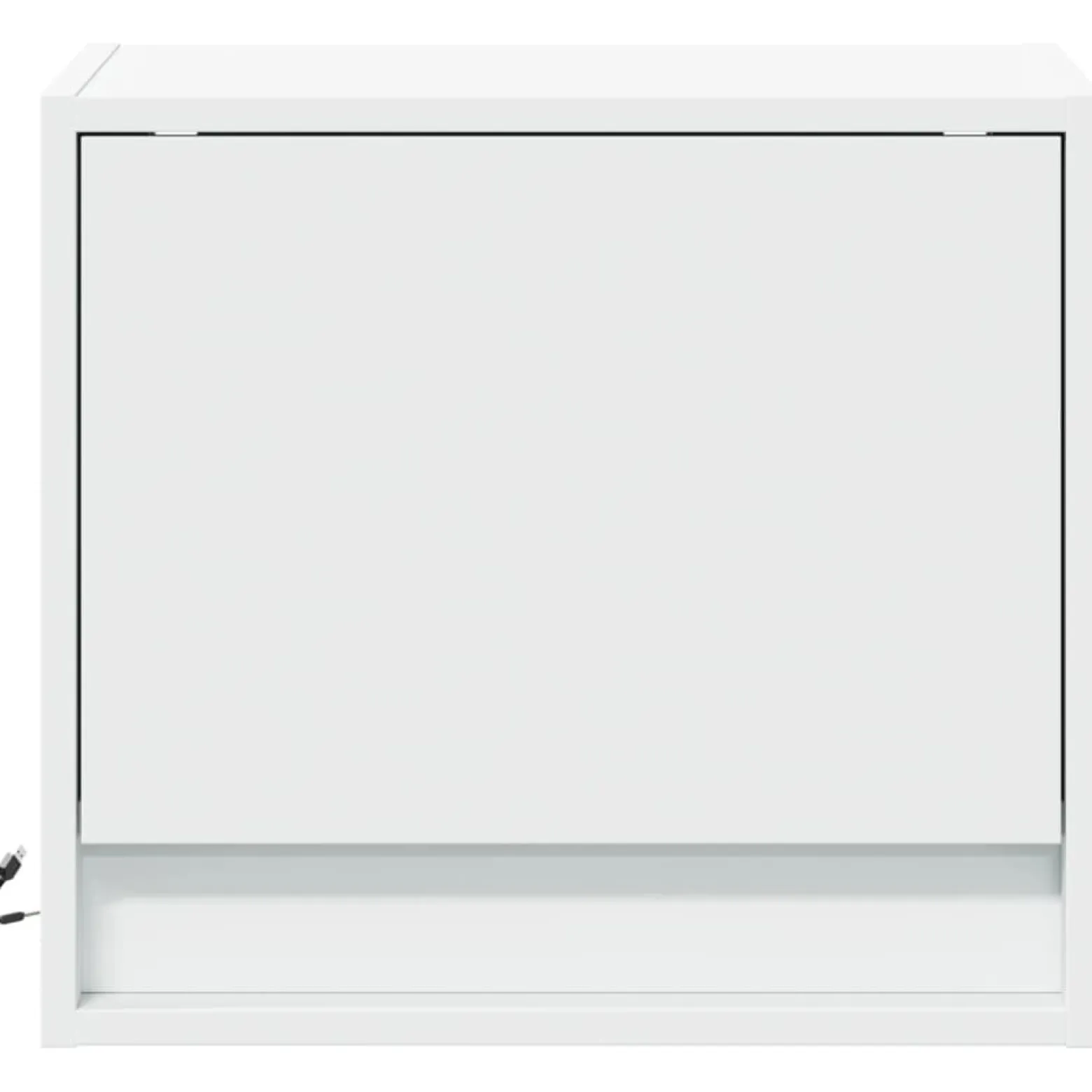 2x Szafka Nocna Biała z Szufladą Wisząca z LED Do Sypialni 45x31x40,5 cm