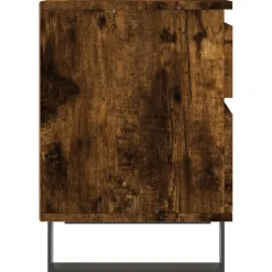 2x Szafka Nocna Brązowa z Szufladą z Drzwiami Do Sypialni 40x35x50 cm