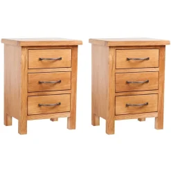 2x Szafka Nocna Drewniana Komoda Stolik Półka Nocna Do Sypialni 40x30x54 cm