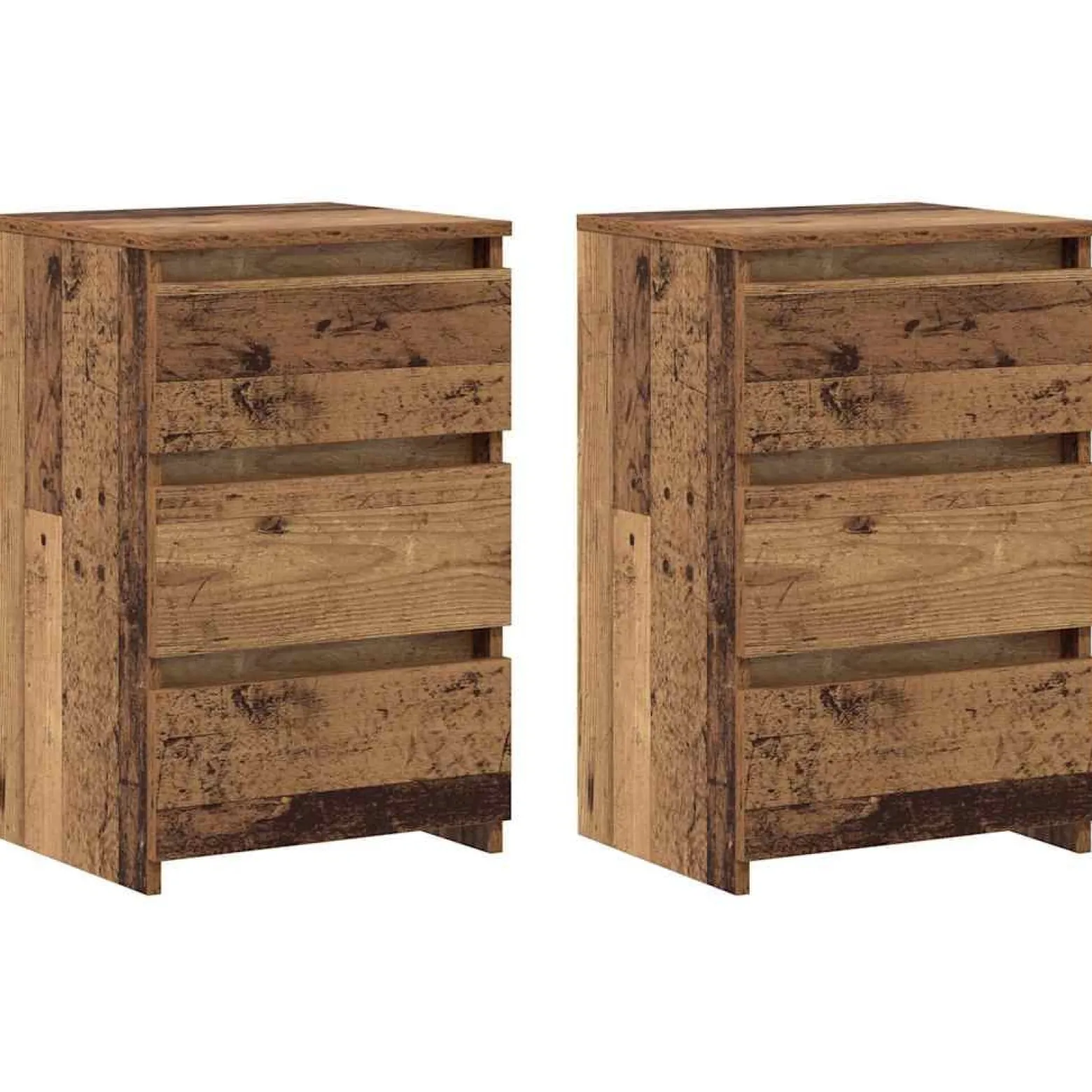 2x Szafka Nocna Komoda Stolik Półka Nocna Do Sypialni 40x35x62.5 cm