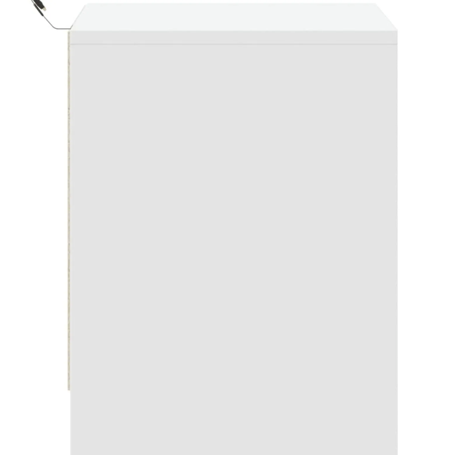 2x Szafka Nocna Stolik Biała z Szufladą z LED Do Sypialni 43x34x45 cm