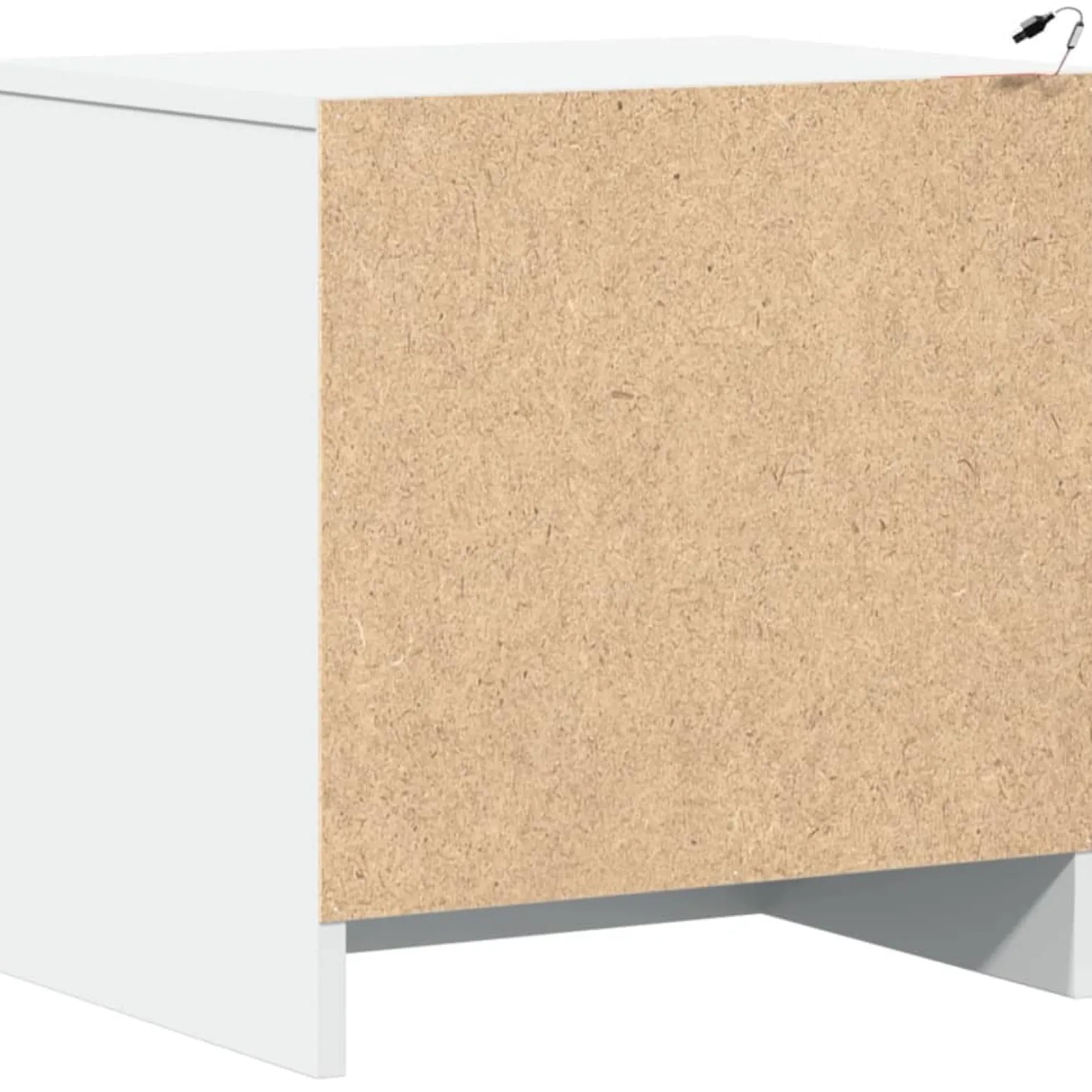 2x Szafka Nocna Stolik Biała z Szufladą z LED Do Sypialni 43x34x45 cm