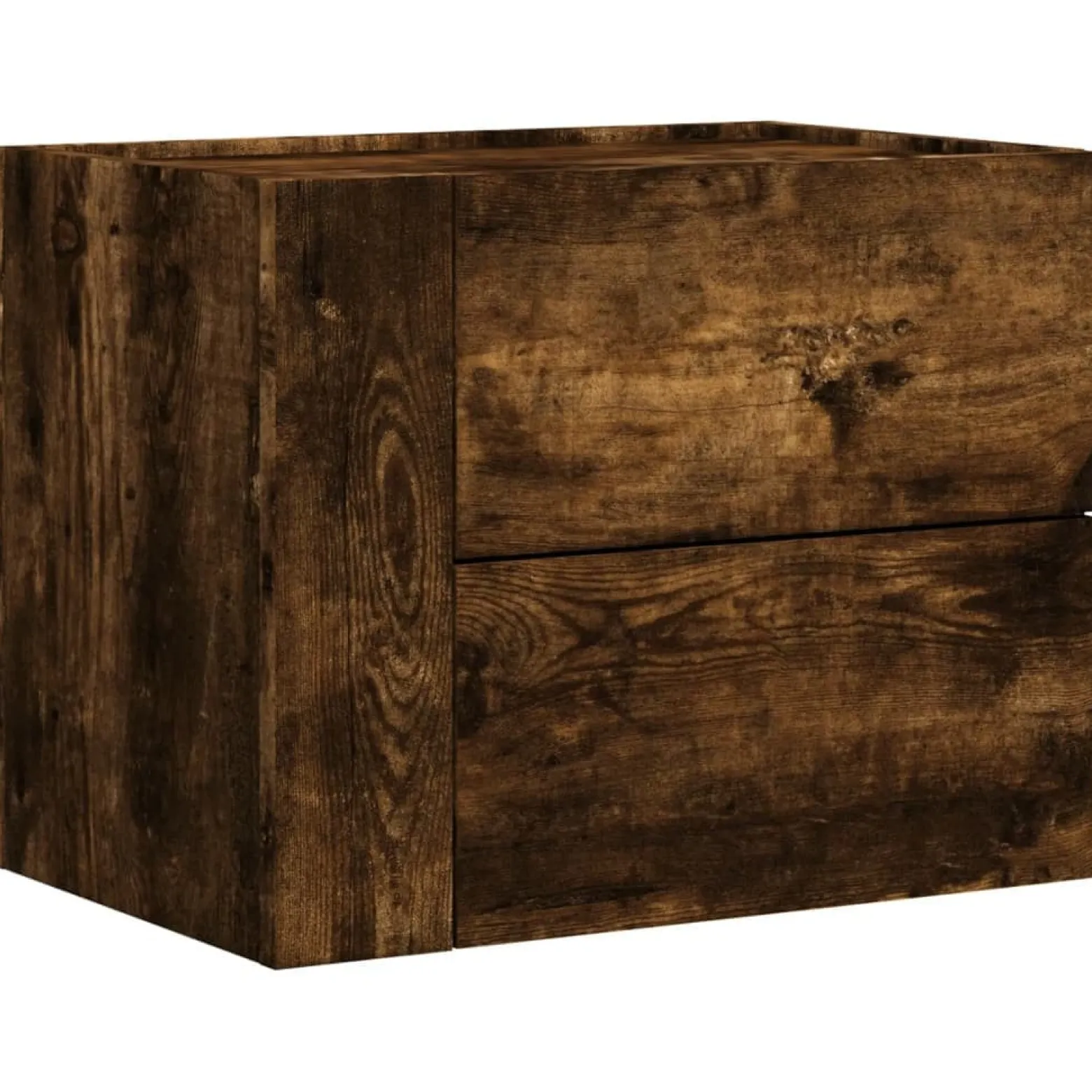 2x Szafka Nocna Stolik Brązowa z Szufladą Wisząca Do Sypialni 45x30x35 cm