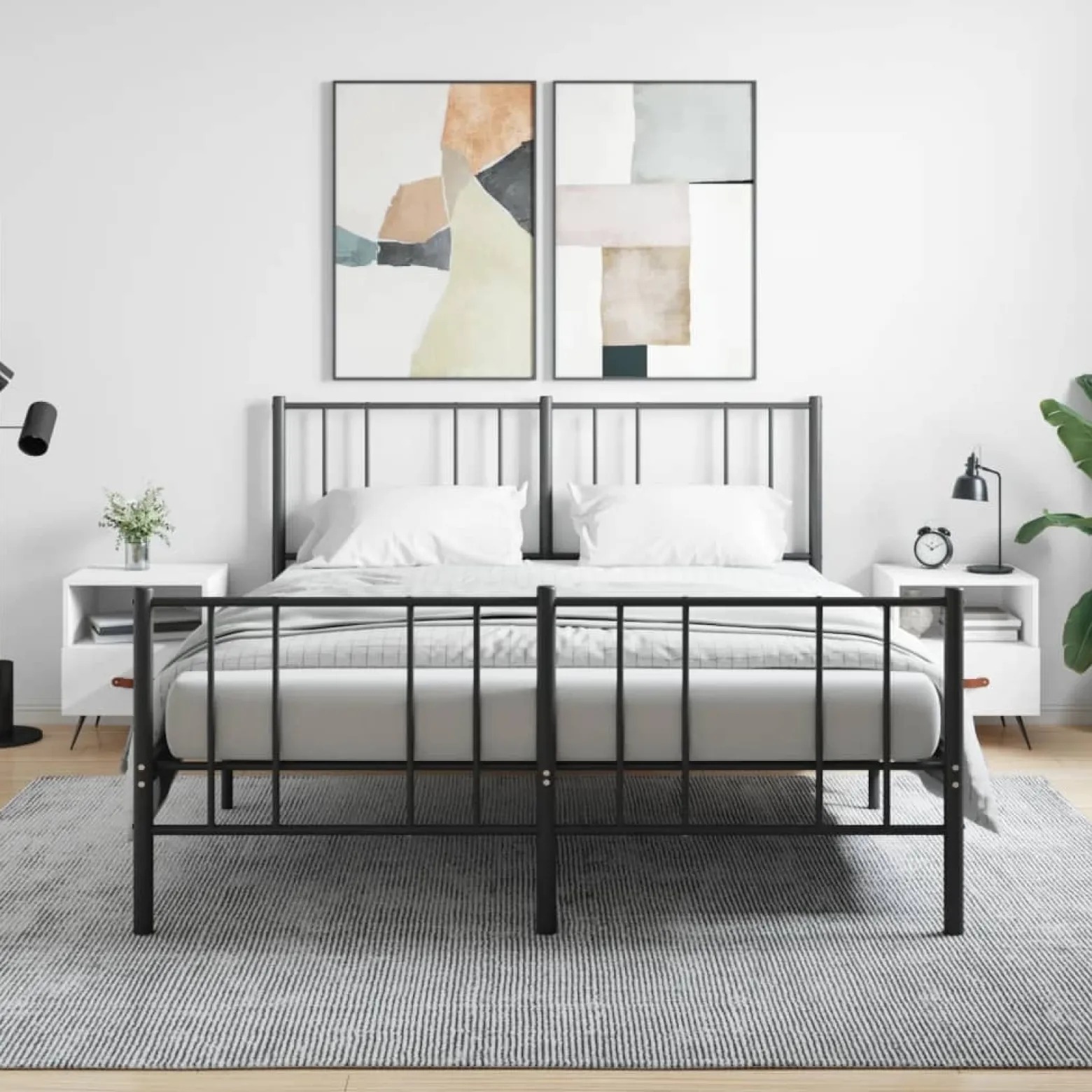 2x Szafka Nocna Stolik Komoda Biała z Szufladą Do Sypialni 40x35x47,5 cm