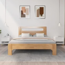 2x Szafka Nocna Stolik Komoda Biała Do Sypialni Pokoju Salonu 50x46x50 cm