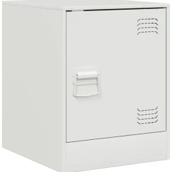 2x Szafka Nocna Stolik Komoda Biała z Drzwiami Do Sypialni 34,5x39x44 cm