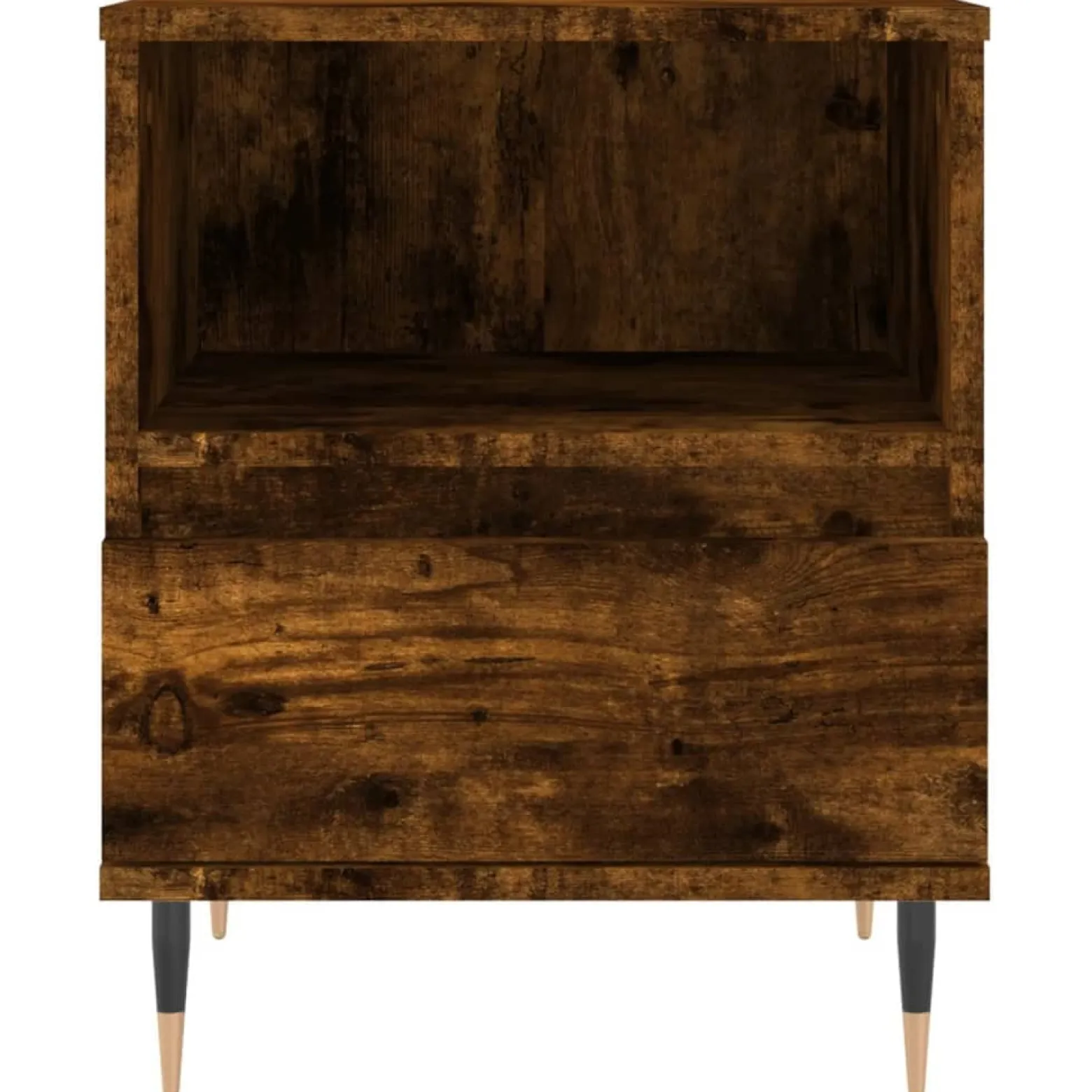 2x Szafka Nocna Stolik Komoda Brązowa z Szufladą Do Sypialni 40x35x50 cm