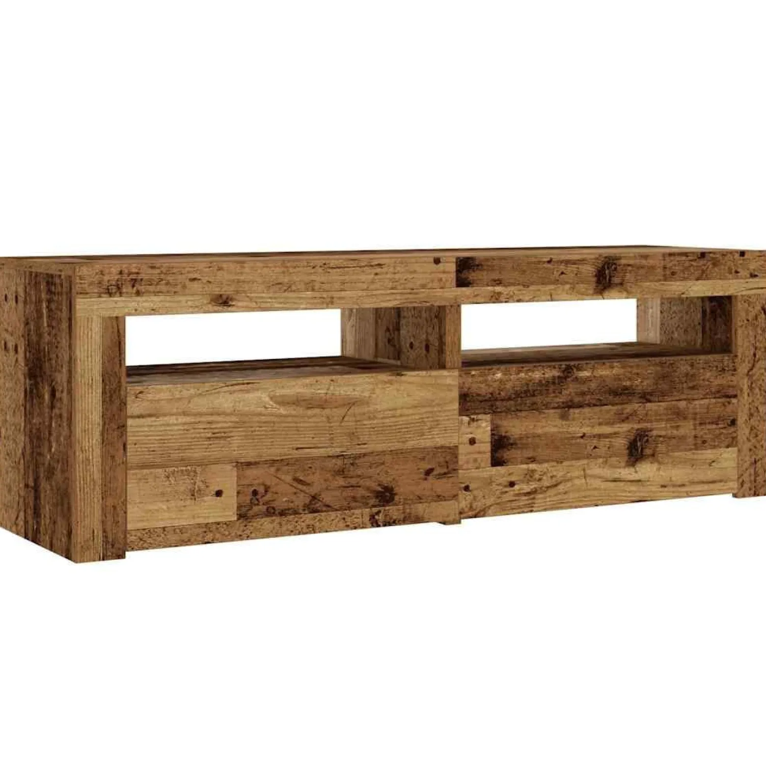 2x Szafka Nocna Stolik Komoda Szara z LED Do Sypialni 60x35x40 cm