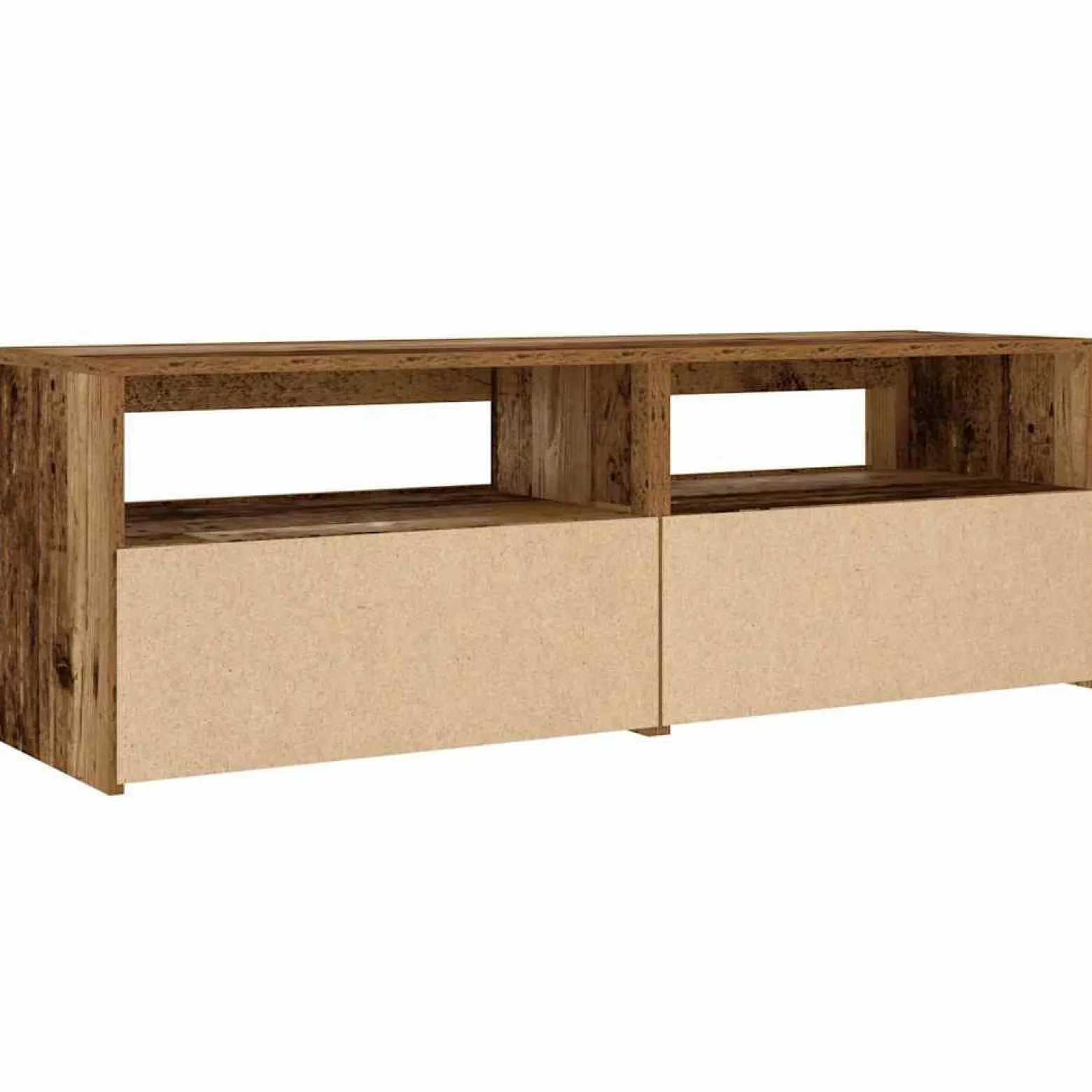 2x Szafka Nocna Stolik Komoda Szara z LED Do Sypialni 60x35x40 cm