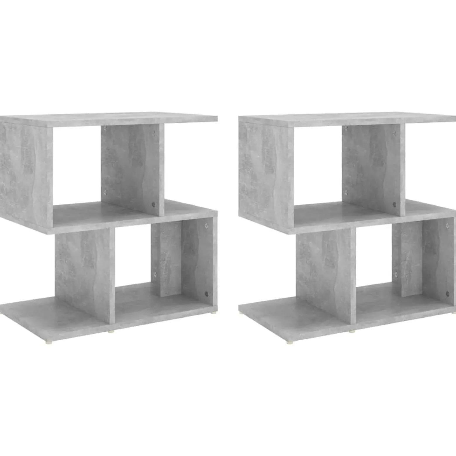 2x Szafka Nocna Stolik Komoda Szara Do Sypialni 50x30x51,5 cm
