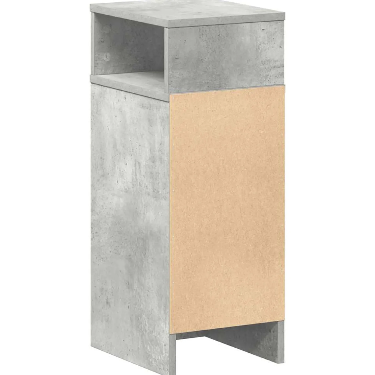2x Szafka Nocna Stolik Komoda Szara z Szufladą Do Sypialni 25x31x66 cm