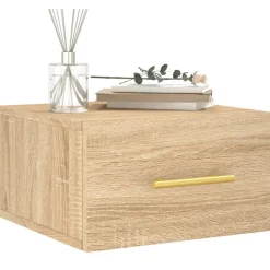 2x Szafka Nocna Wisząca Brąz Komoda Stolik Nocny Do Sypialni 35x35x20 cm