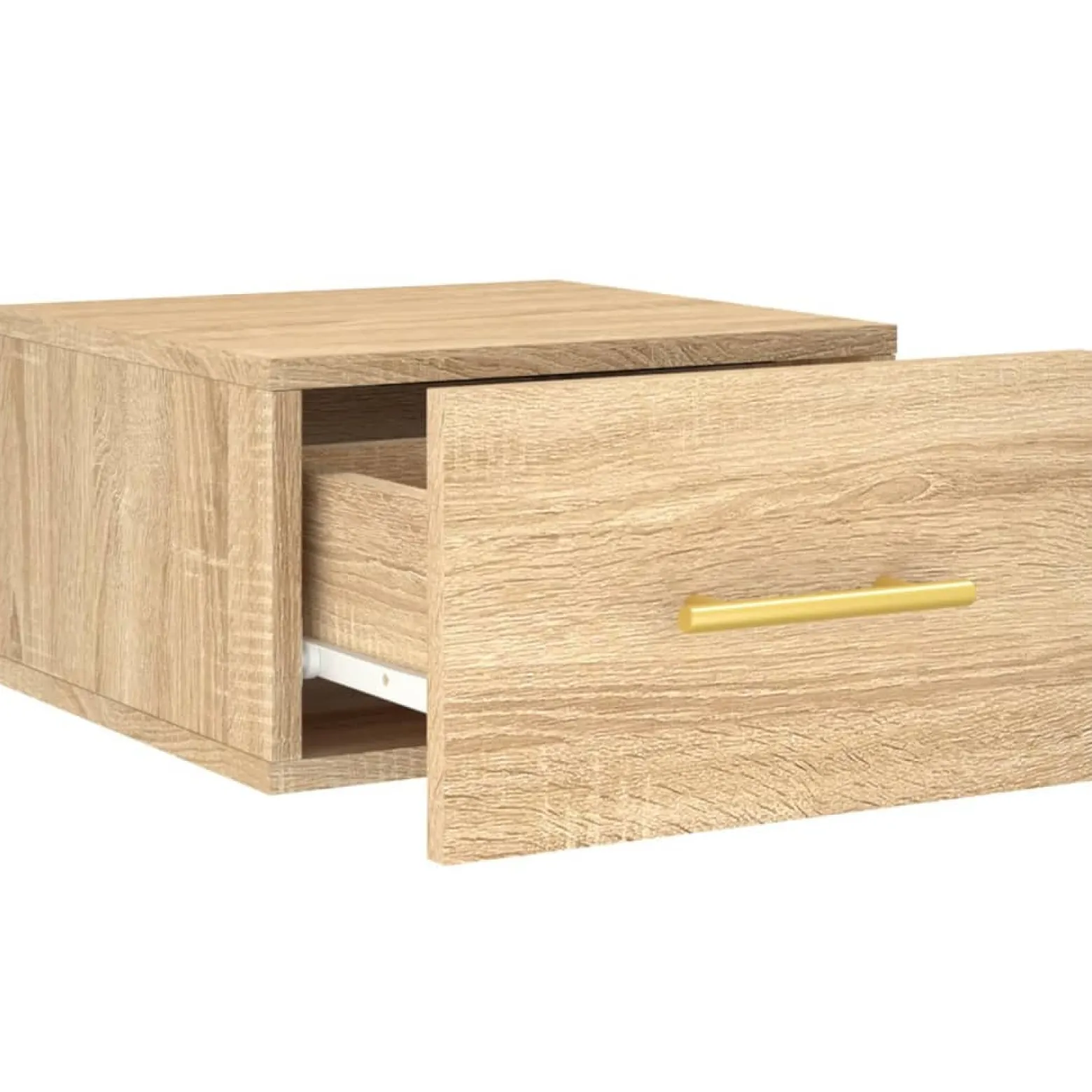 2x Szafka Nocna Wisząca Brąz Komoda Stolik Nocny Do Sypialni 35x35x20 cm