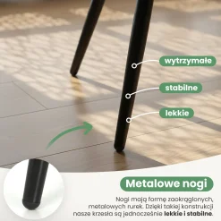 2x Welurowe krzesło tapicerowane pikowane Butelkowa Zieleń LUMO Czarne nogi