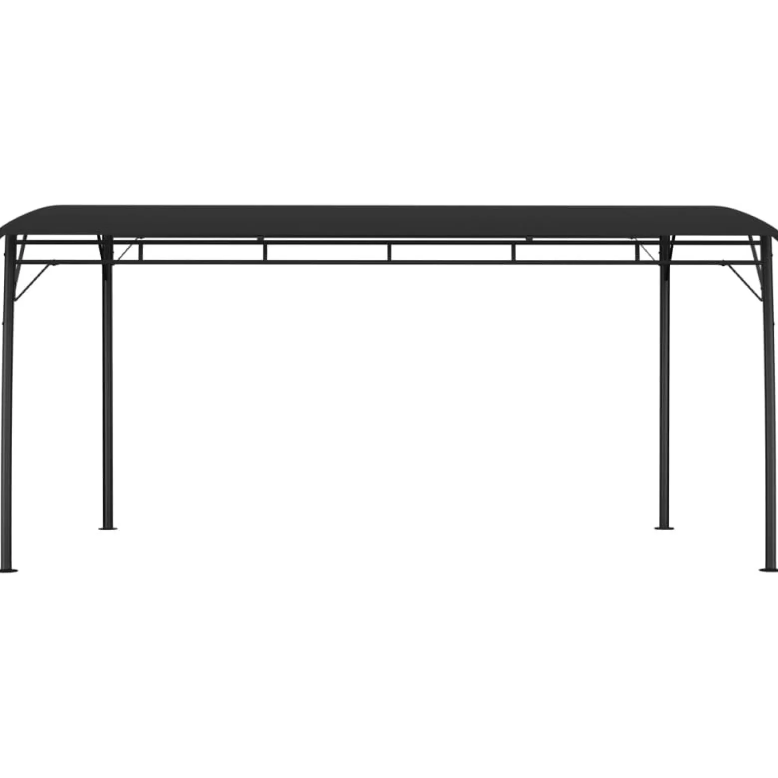 Zadaszenie ogrodowe Antracyt 4 x 3 x 2.55 m Poliester vidaXL
