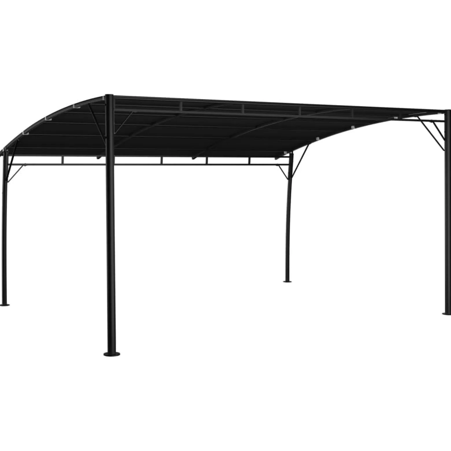 Zadaszenie ogrodowe Antracyt 4 x 3 x 2.55 m Poliester vidaXL