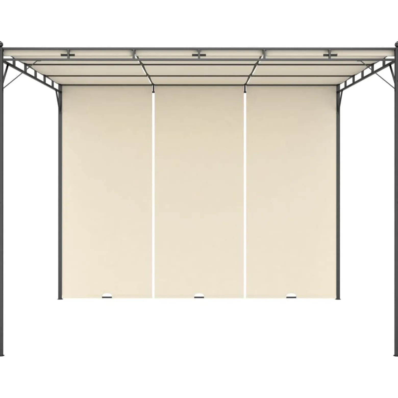 Zadaszenie ogrodowe Kremowy 3 x 3 x 2.25 m Tkanina vidaXL