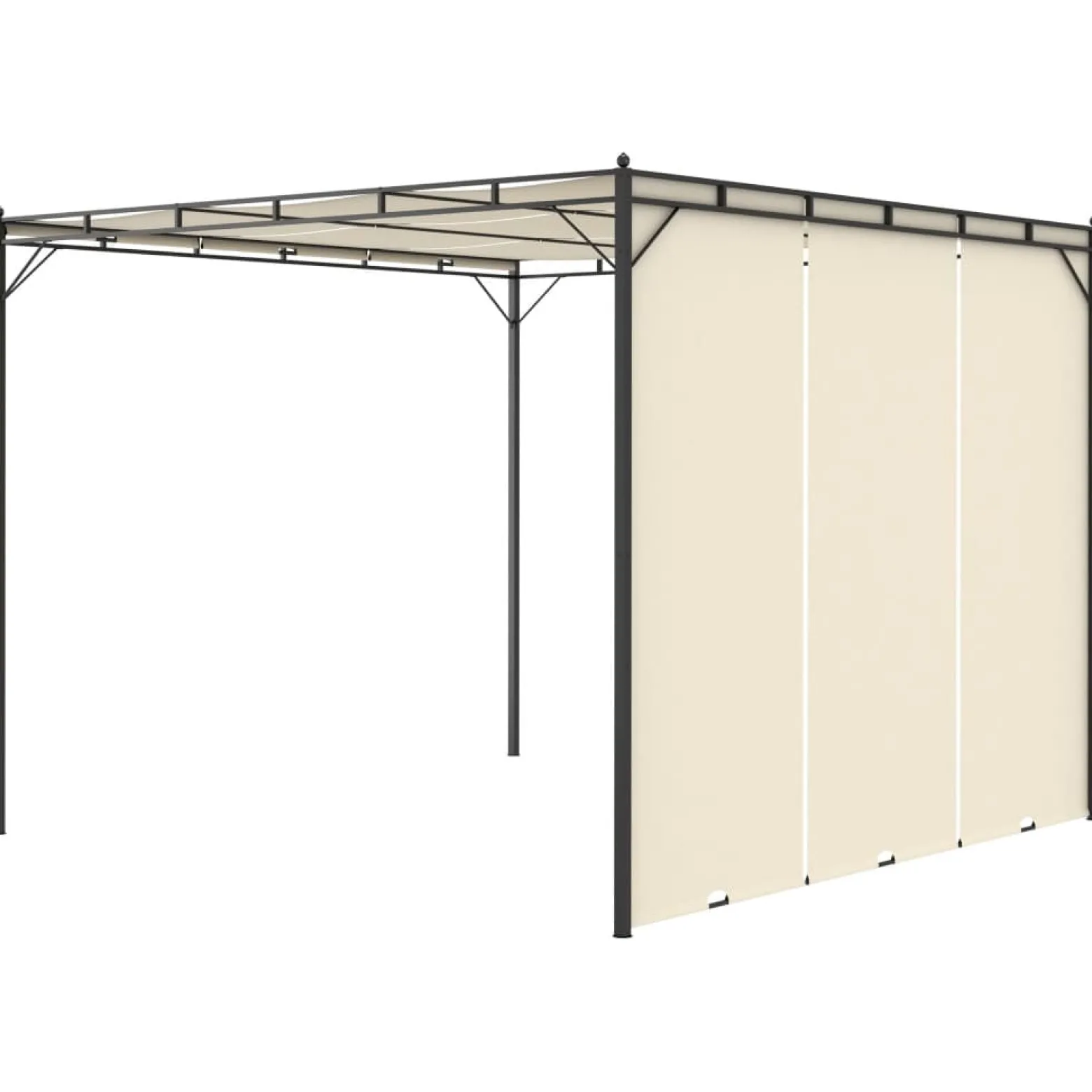 Zadaszenie ogrodowe Kremowy 3 x 3 x 2.25 m Tkanina vidaXL