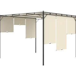 Zadaszenie ogrodowe Kremowy 3 x 3 x 2.25 m Tkanina vidaXL
