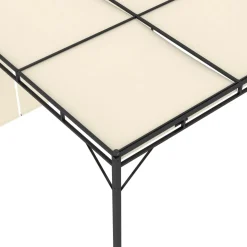 Zadaszenie ogrodowe Kremowy 3 x 3 x 2.25 m Tkanina vidaXL