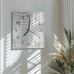 Zegar grafika 30x30 Abstrakcyjne Linie nowoczesne design 3D art