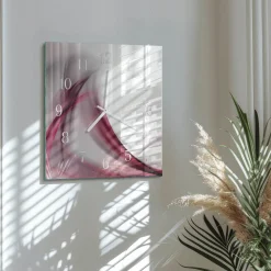 Zegar kuchenny 30x30 Abstrakcyjne Linie szklany ścienny